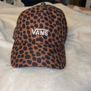 Leopard print vans baseball hat